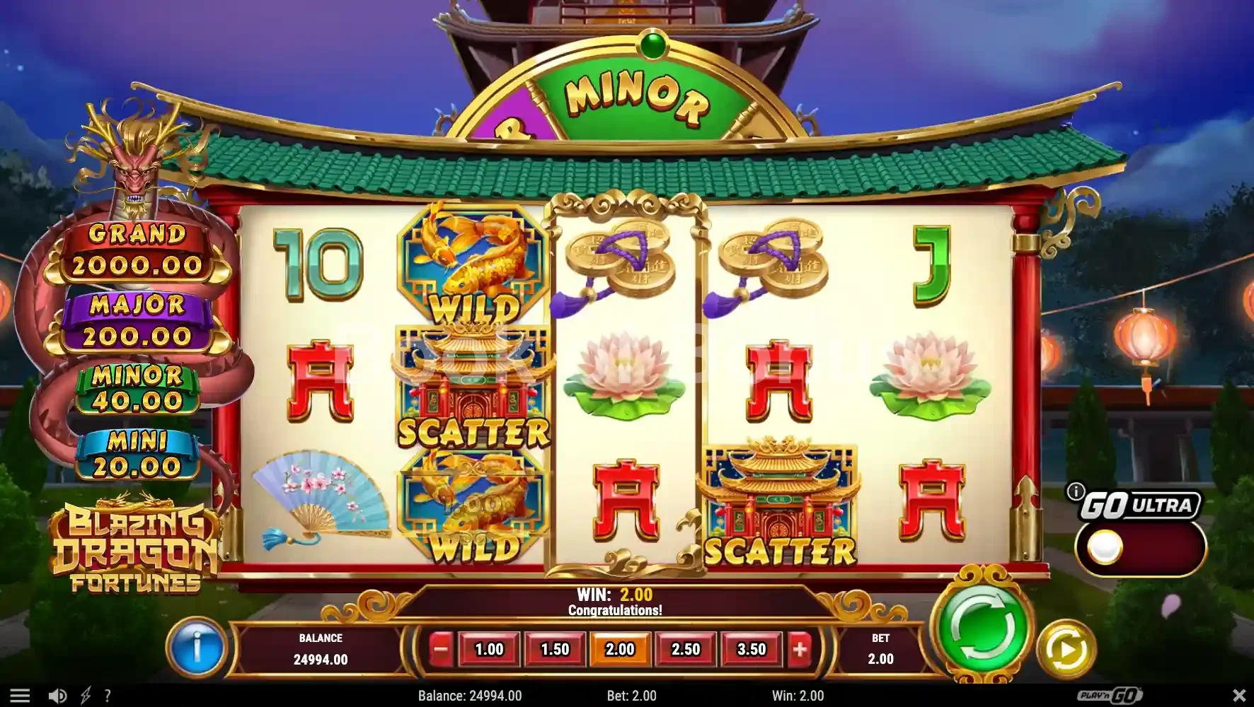 Blazing Dragon Fortunes par Play'n GO - scatters