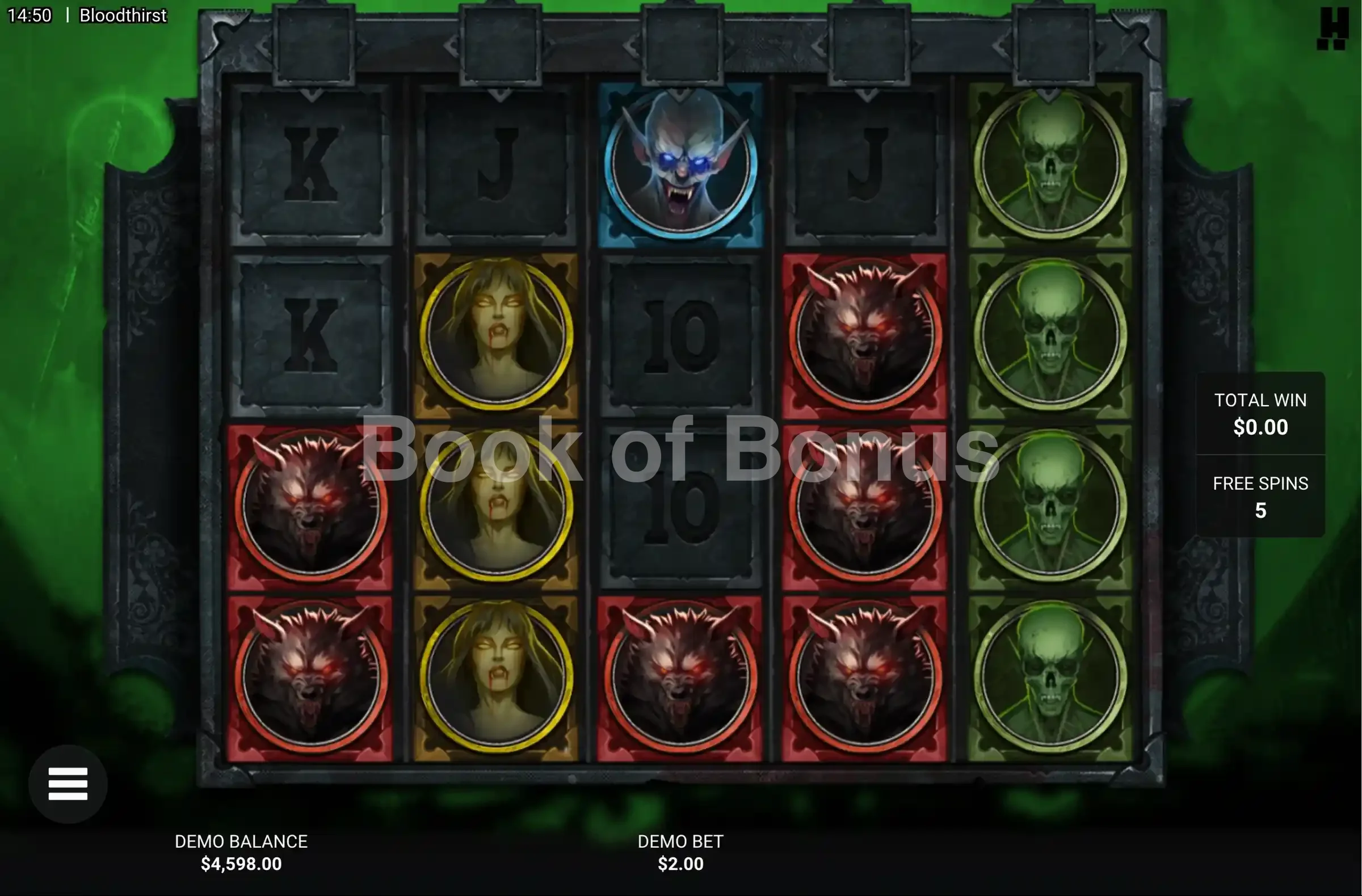 Bloodthirst par Hacksaw Gaming - tours gratuits