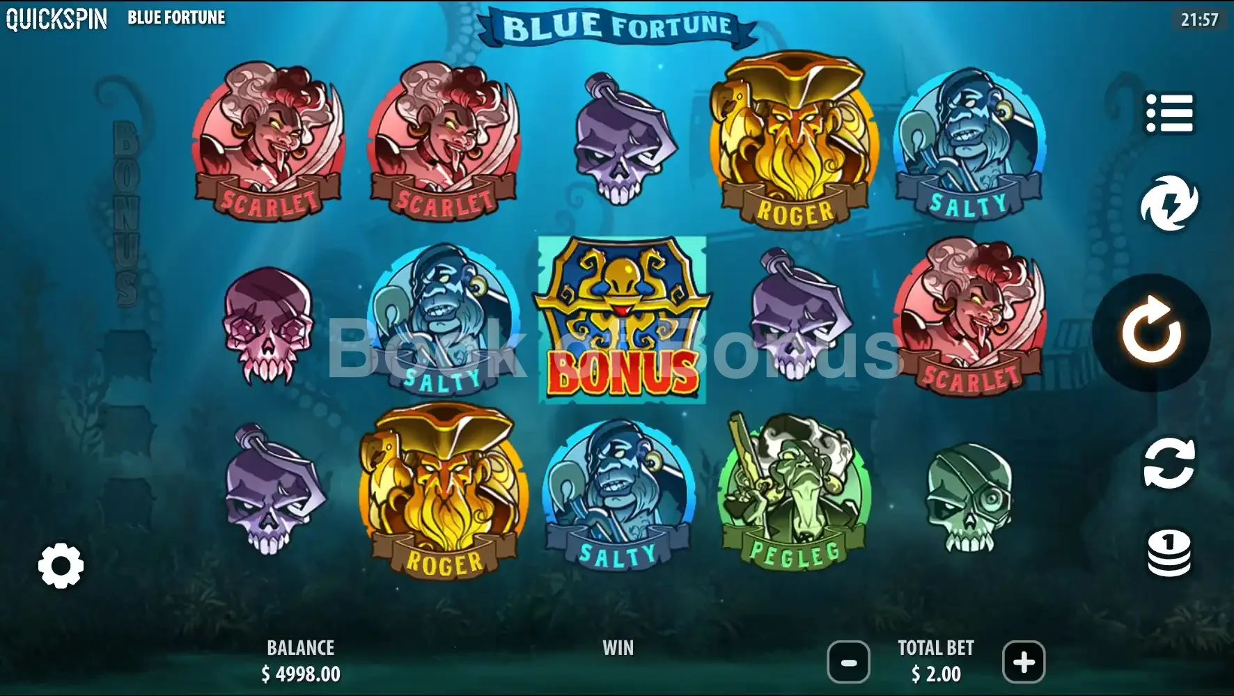 Blue Fortune par Quickspin - base game 2
