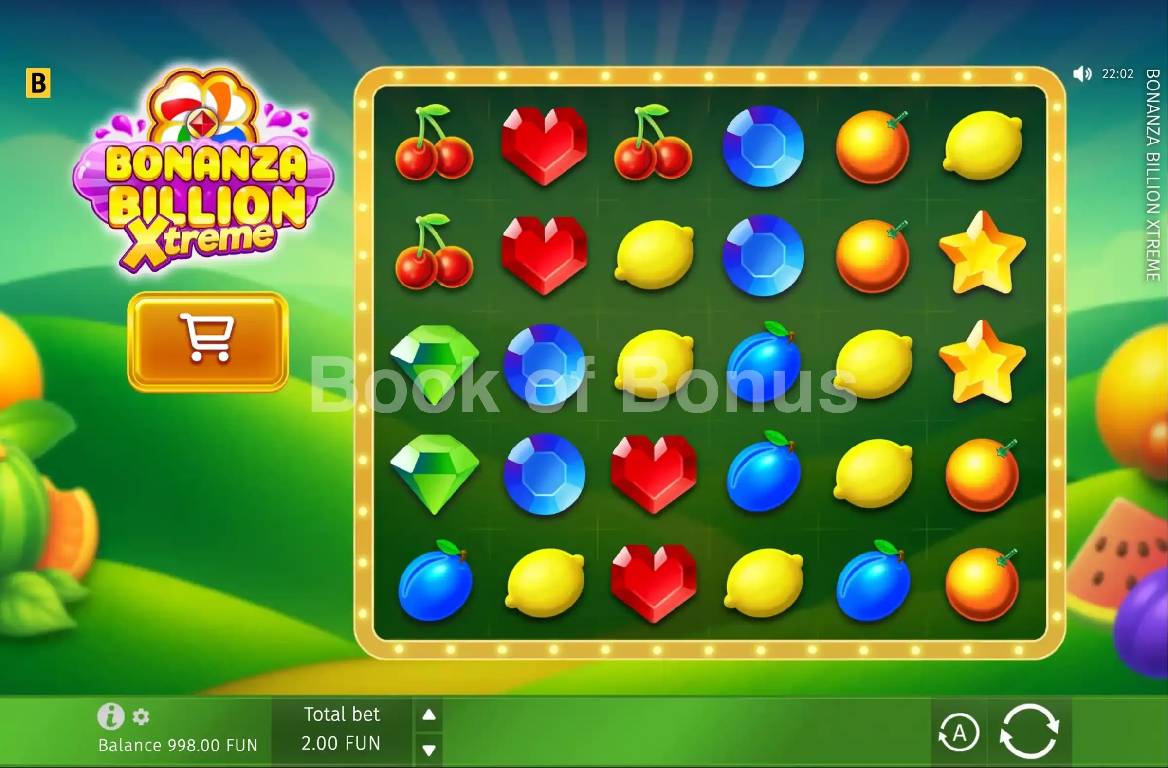 Bonanza Billion Xtreme par BGaming - jeu de base et disposition des rouleaux