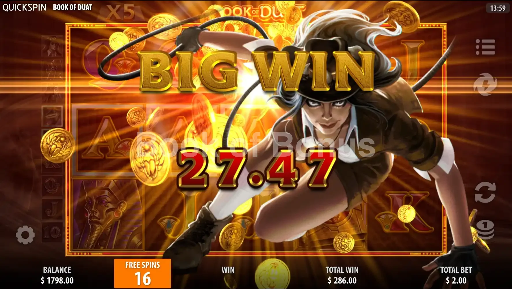 Book of Duat par Quickspin - gros gain