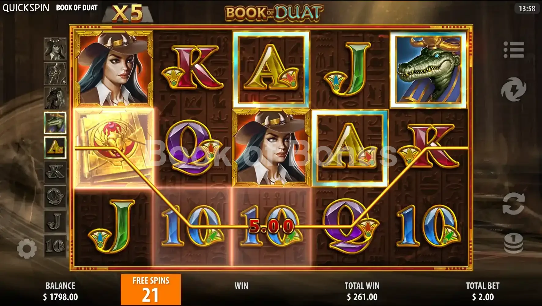 Book of Duat par Quickspin - tours gratuits