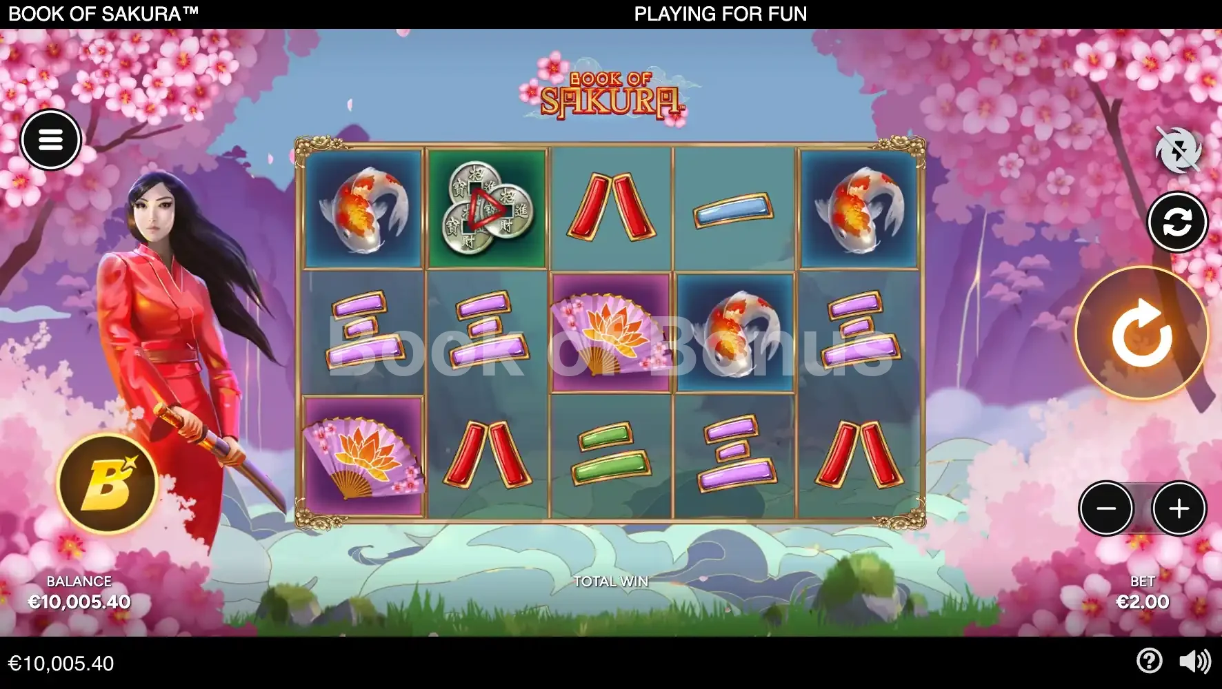 Book of Sakura par Quickspin - jeu de base et disposition des rouleaux