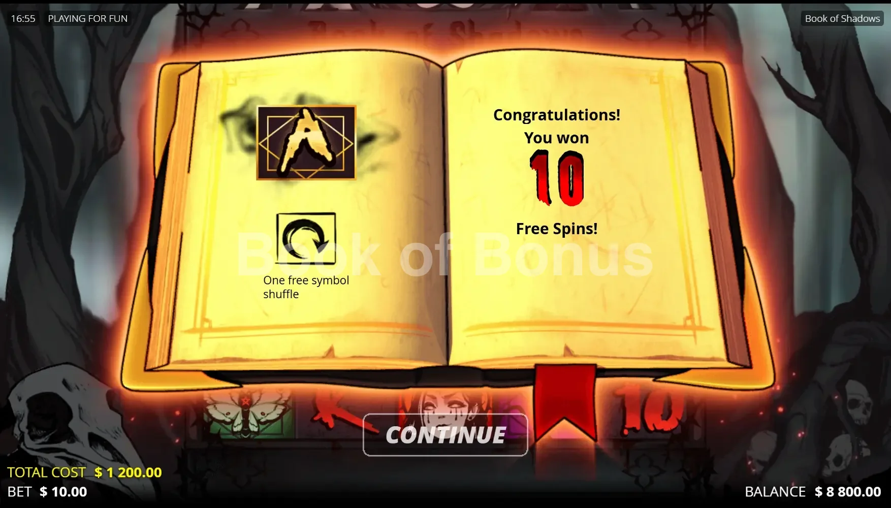 Book of Shadows par Nolimit City - tours gratuits