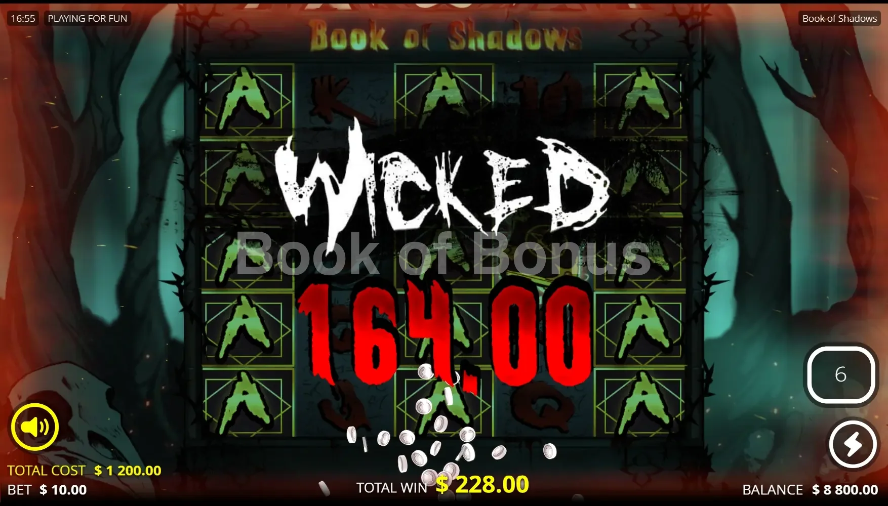 Book of Shadows par Nolimit City - gros gain