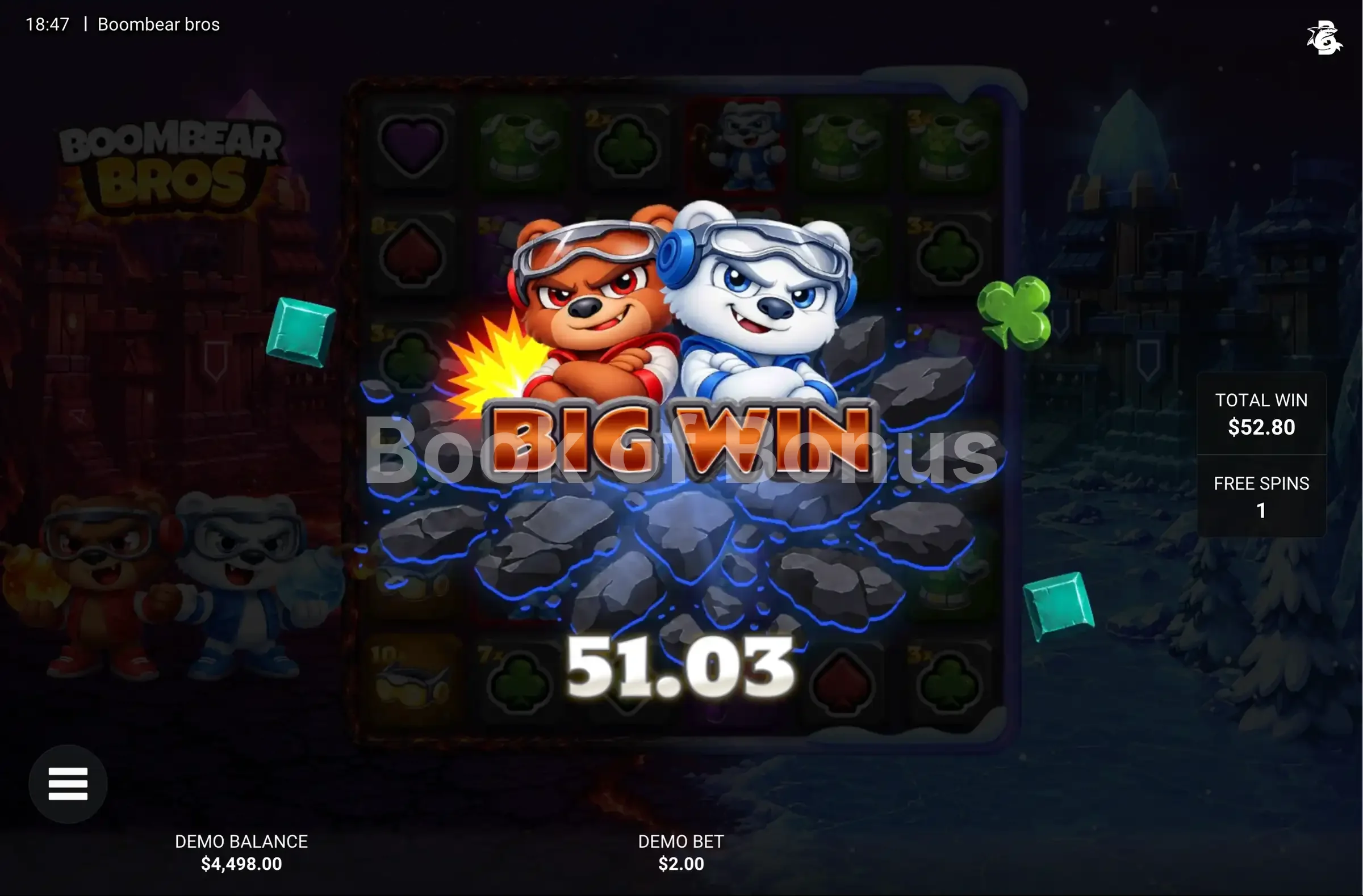 Boombear Bros par Hacksaw Gaming - gros gain