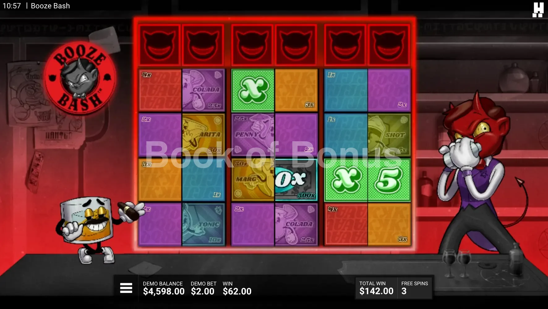 Booze Bash par Hacksaw Gaming - tours gratuits