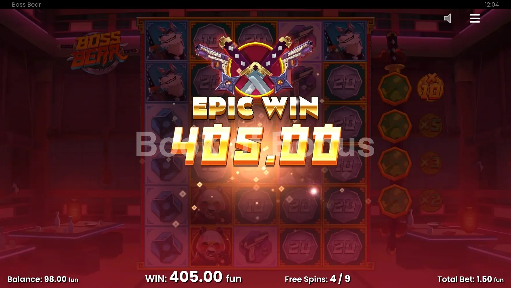 Boss Bear par Push Gaming - gros gain