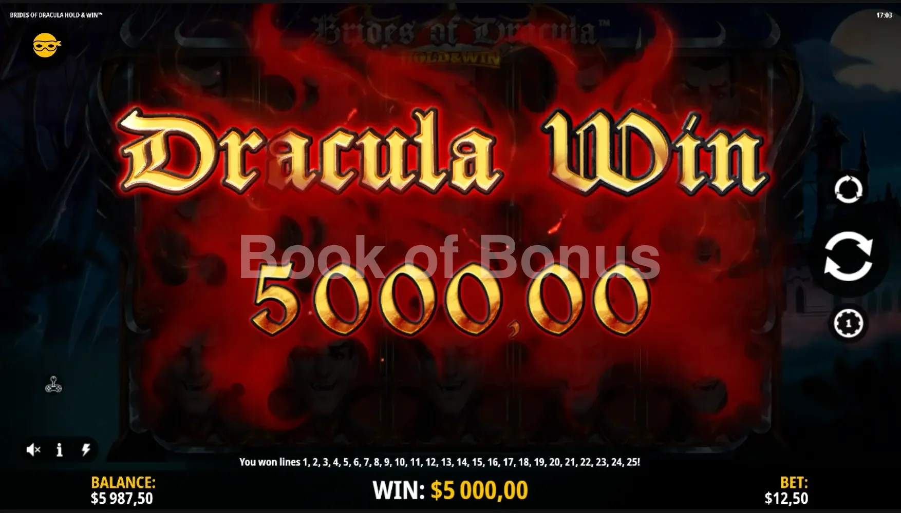 Grand gain Brides of Dracula Hold & Win