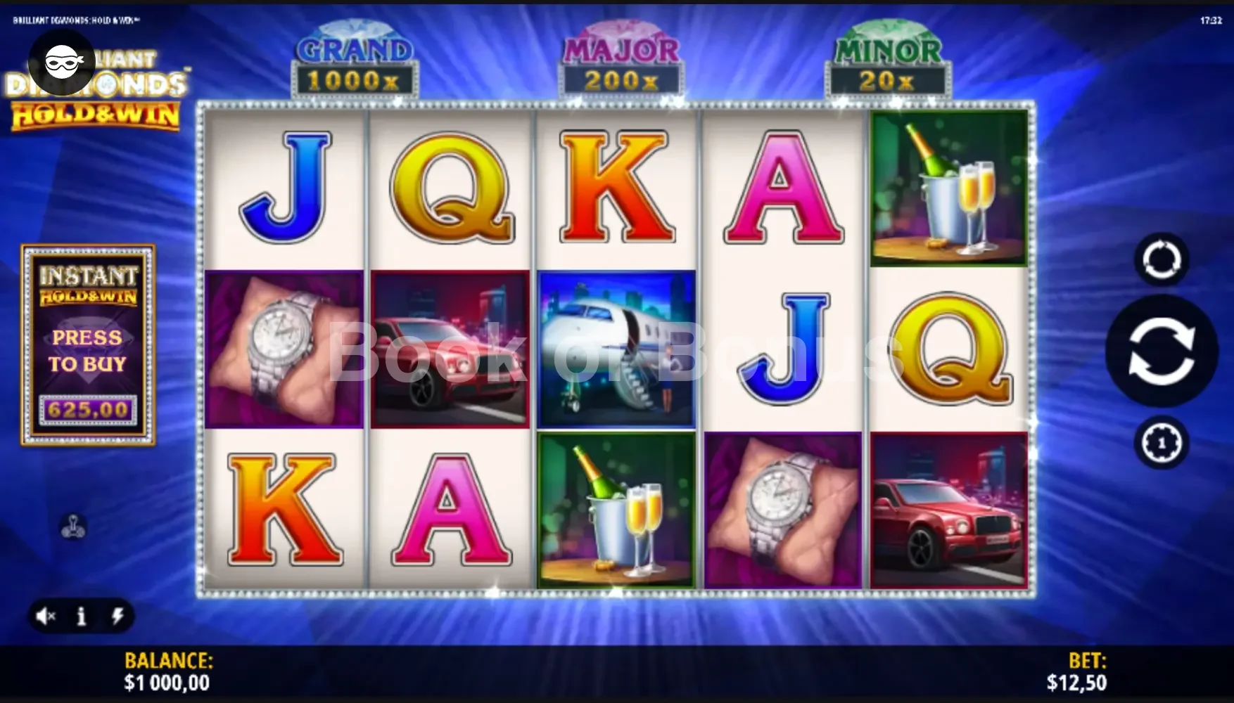Brilliant Diamonds Hold & Win par iSoftBet - jeu de base et disposition des rouleaux