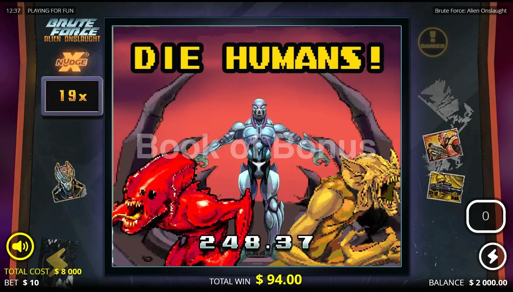 Gros gain Brute Force Alien Onslaught