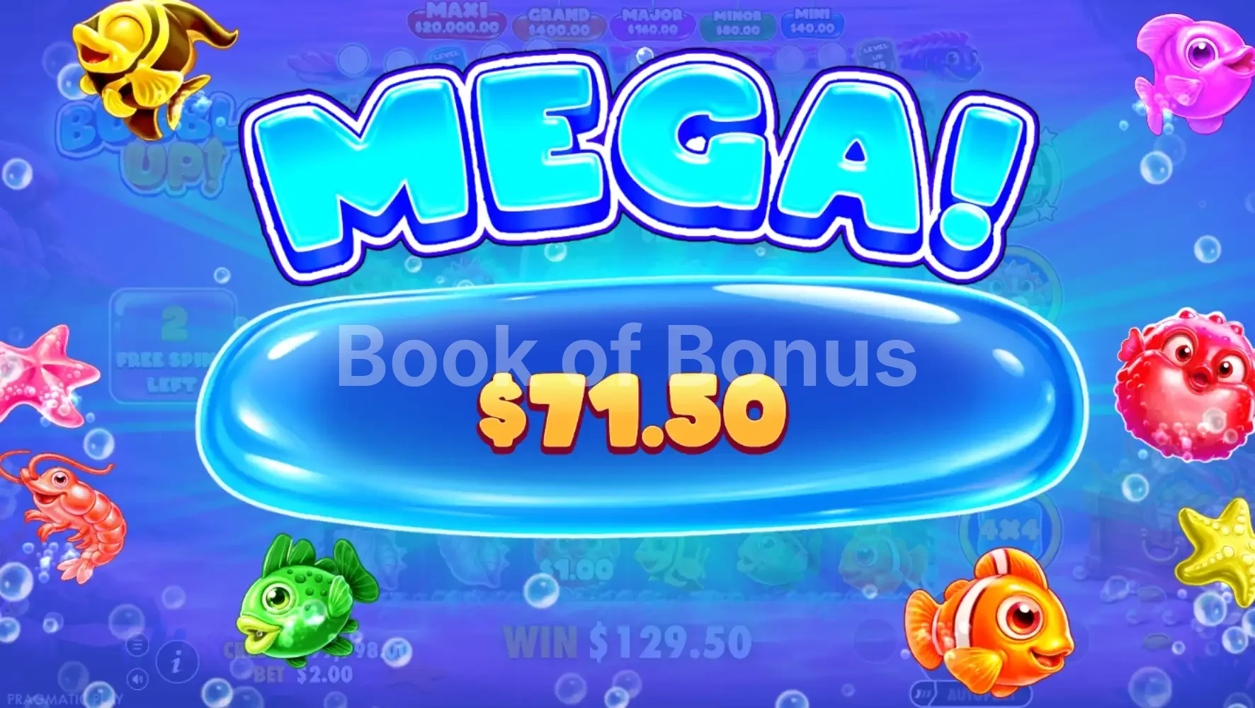 Bubble Up! par Pragmatic Play - gros gain