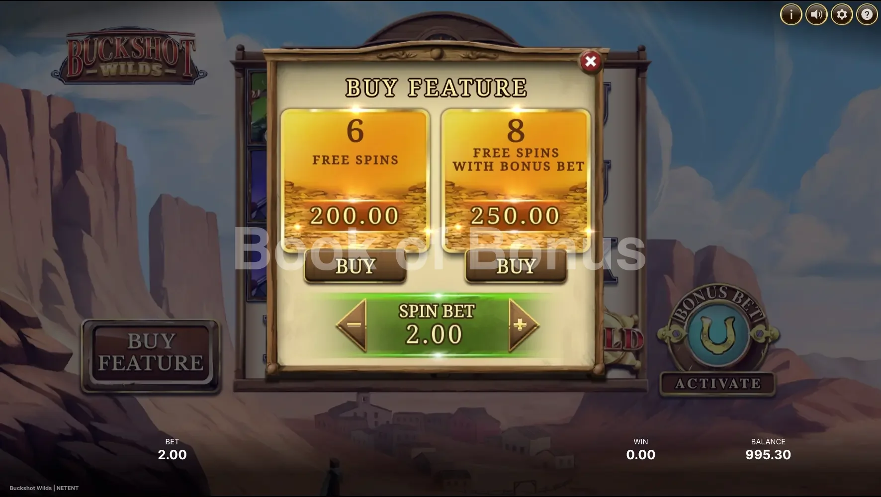 Achat de bonus Buckshot Wilds