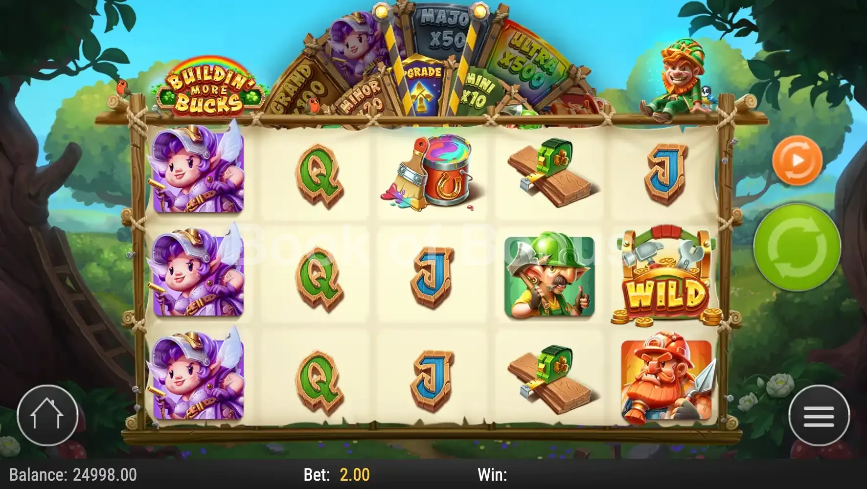 Buildin’ More Bucks par Play'n GO - jeu de base et disposition des rouleaux