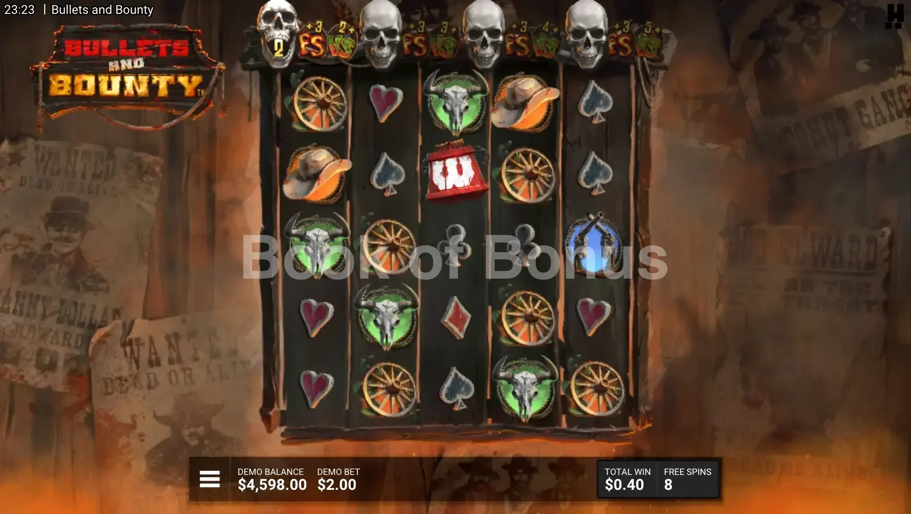 Bullets and Bounty par Hacksaw Gaming - tours gratuits