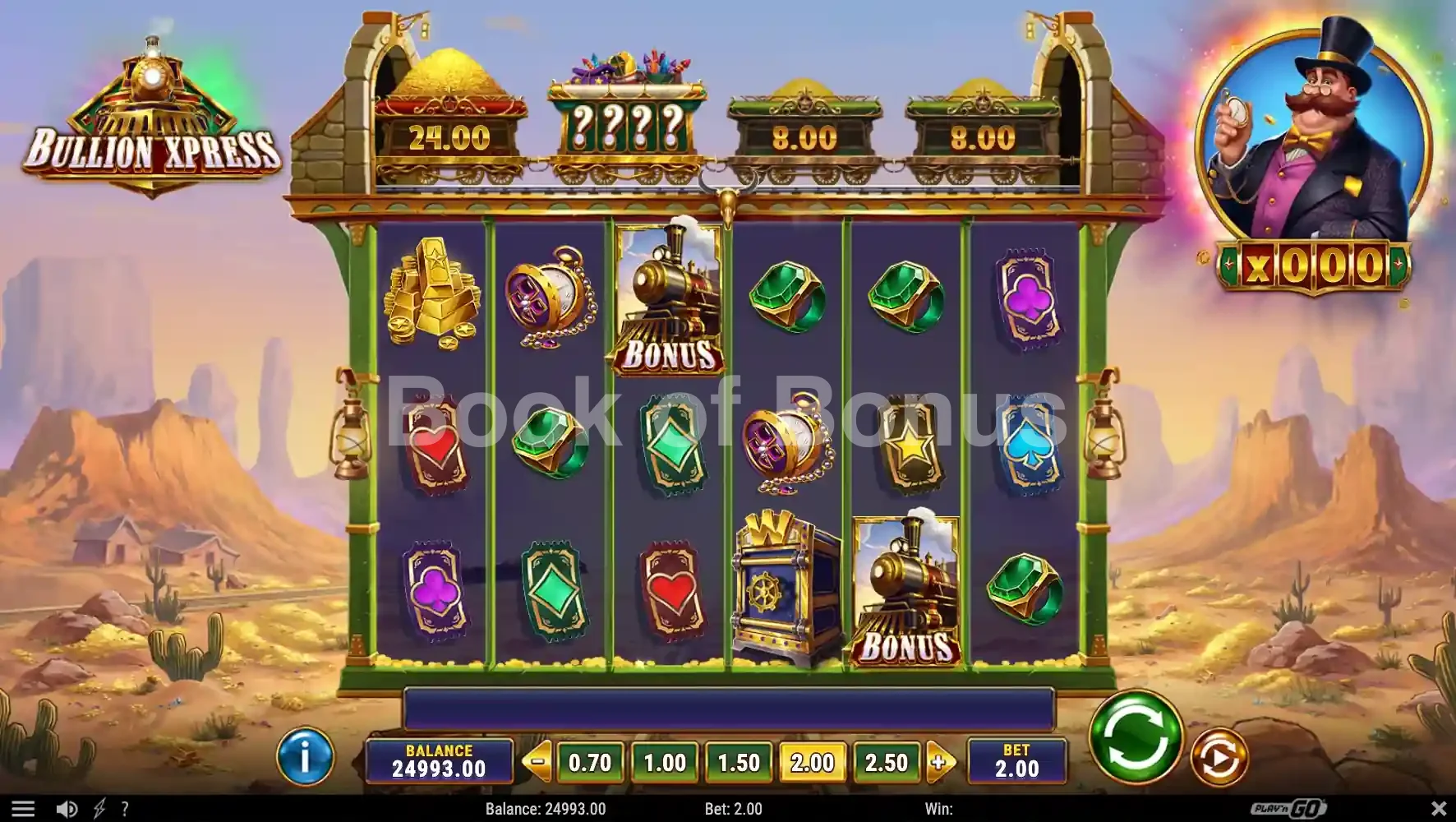 Bonus Blitz en action Bullion Xpress