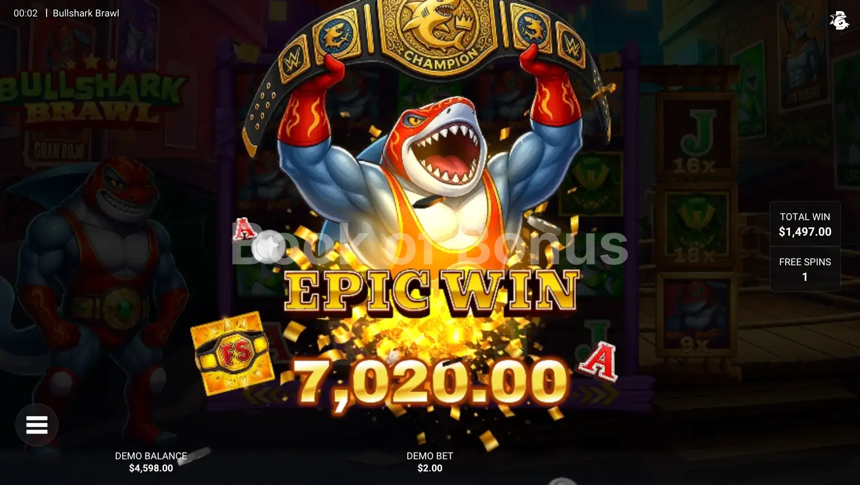 Bullshark Brawl par Hacksaw Gaming - gros gain