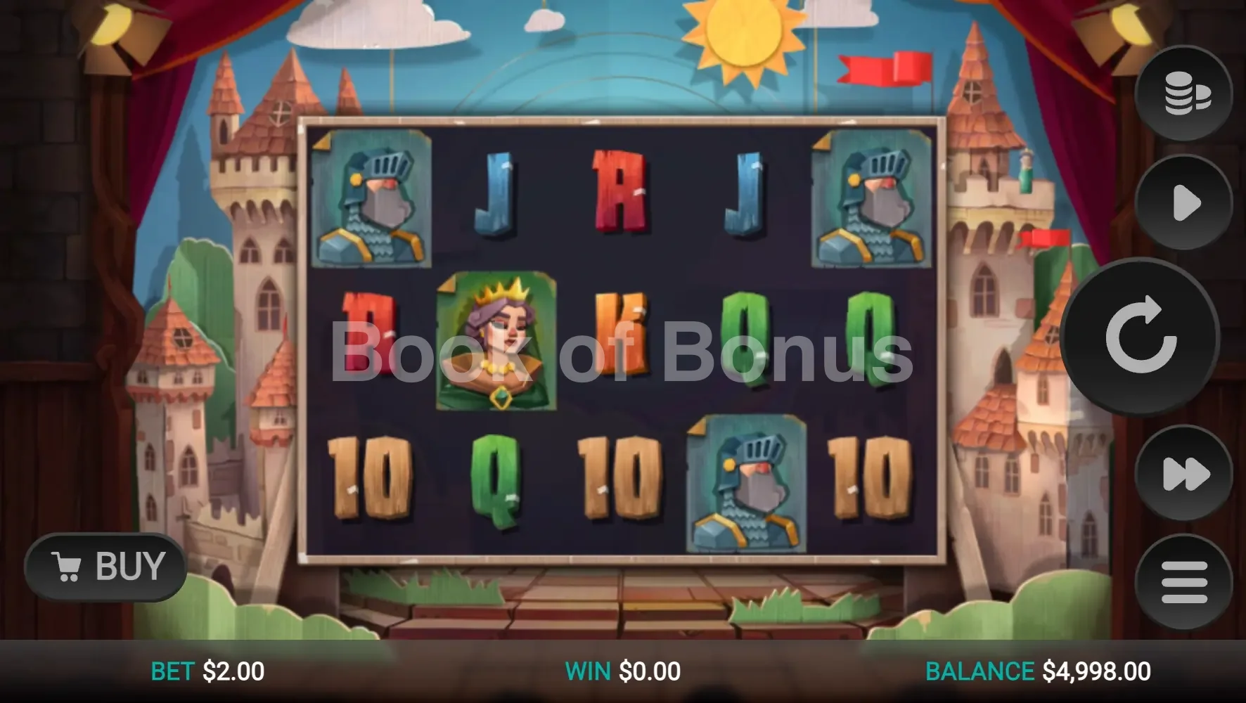 Camelot Cash par Relax Gaming - jeu de base et disposition des rouleaux