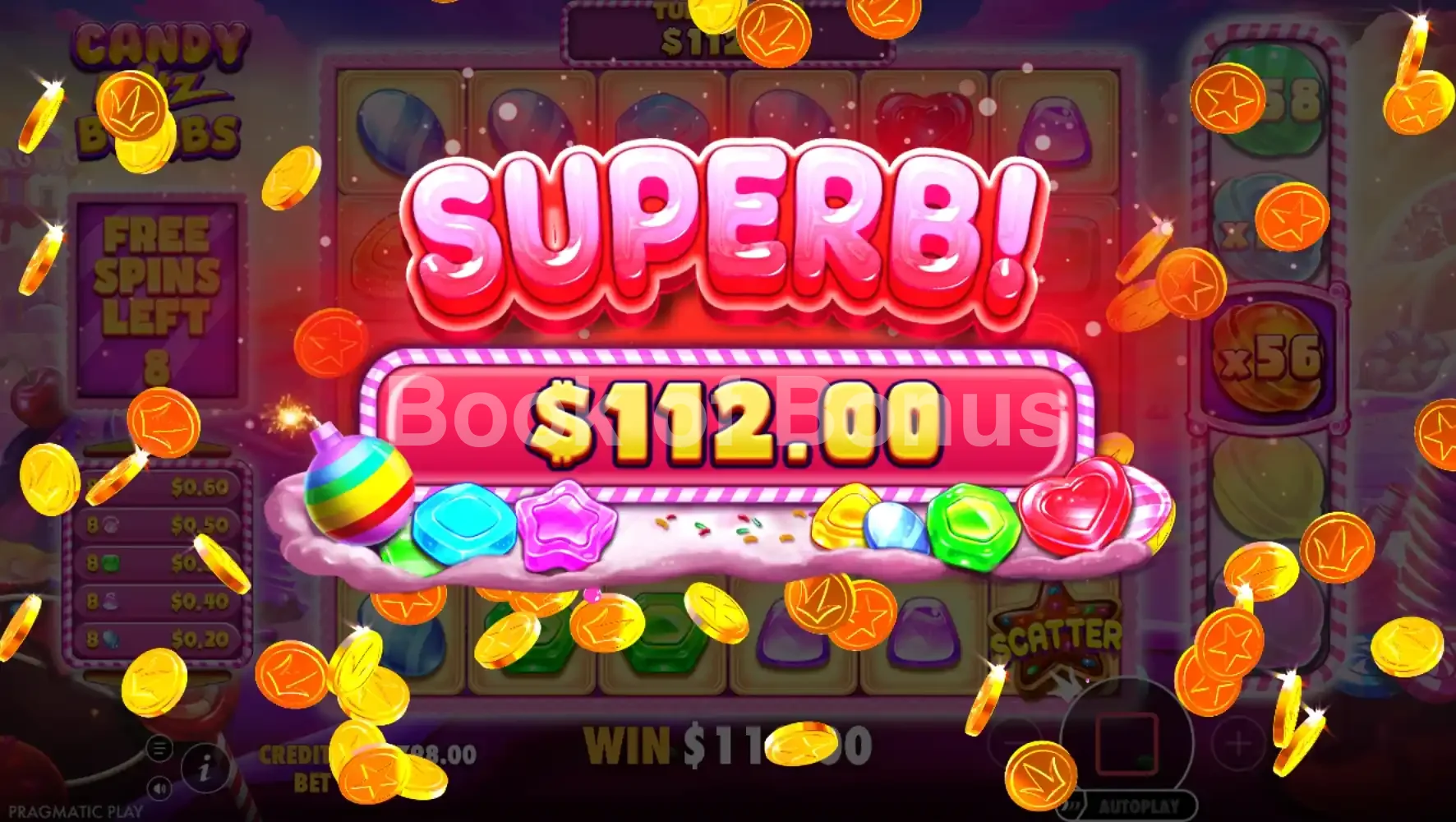Gros gain sur Candy Blitz Bombs