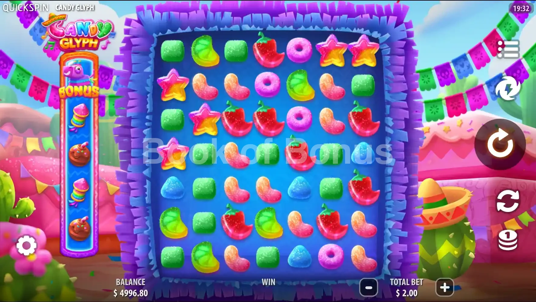 Candy Glyph par Quickspin - base game 2