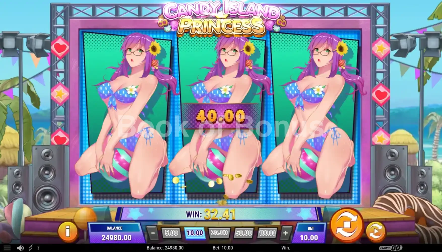 Résultat de spin Candy Island Princess