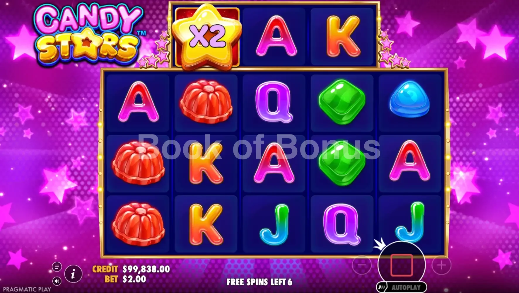 Candy Stars par Pragmatic Play - tours gratuits