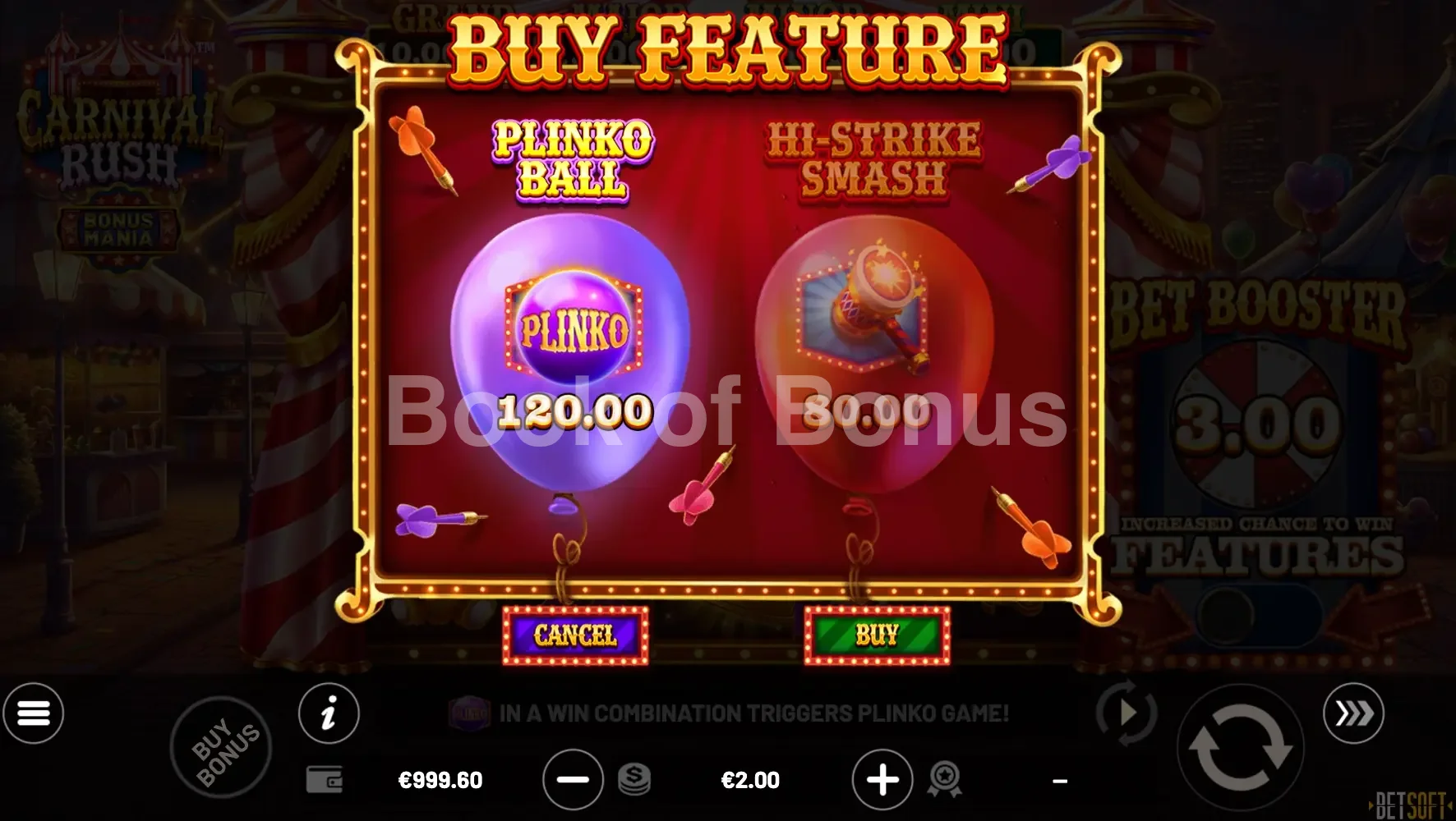 Achat bonus Carnival Rush