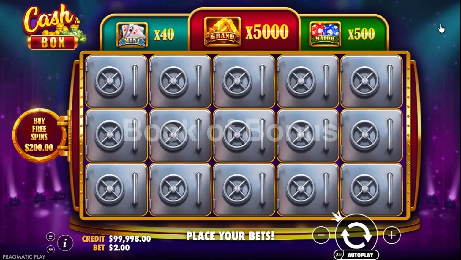 Jeu de base Cash Box