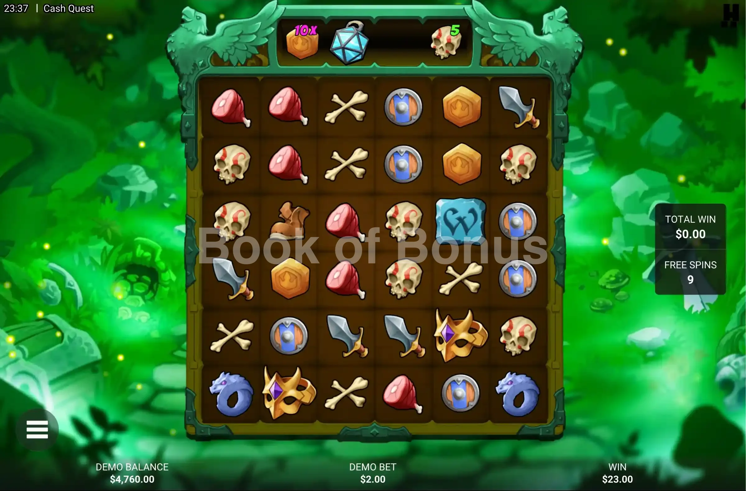 Tours gratuits en cours Cash Quest