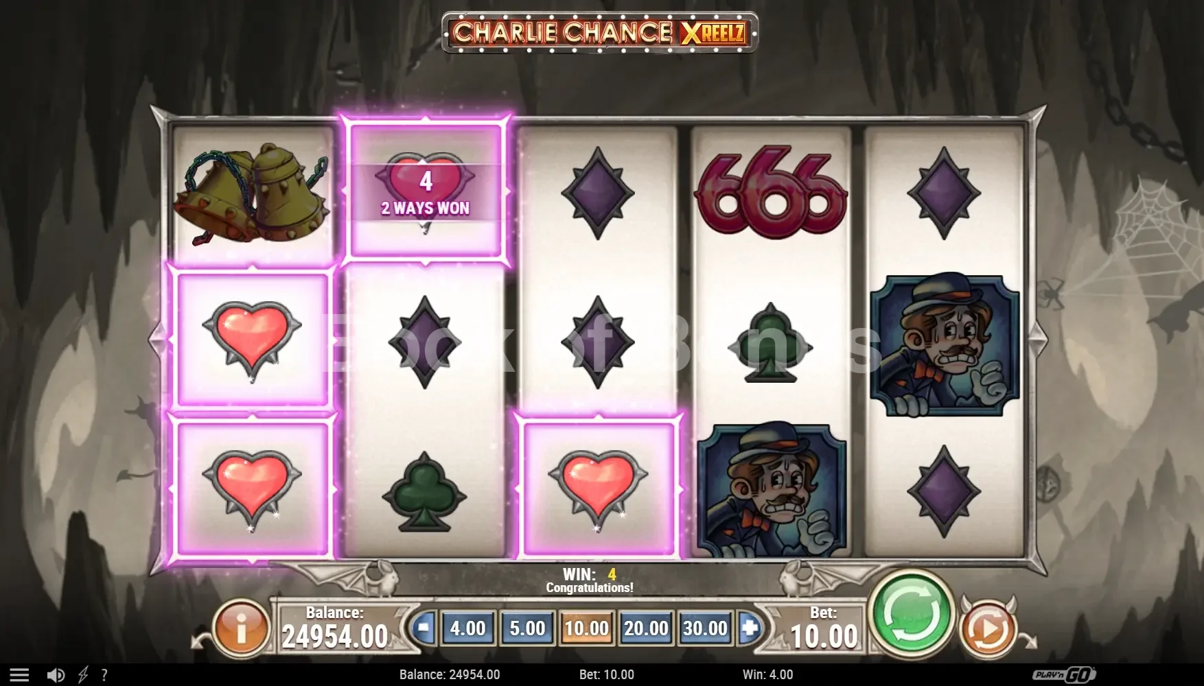 Résultat de spin Charlie Chance XreelZ