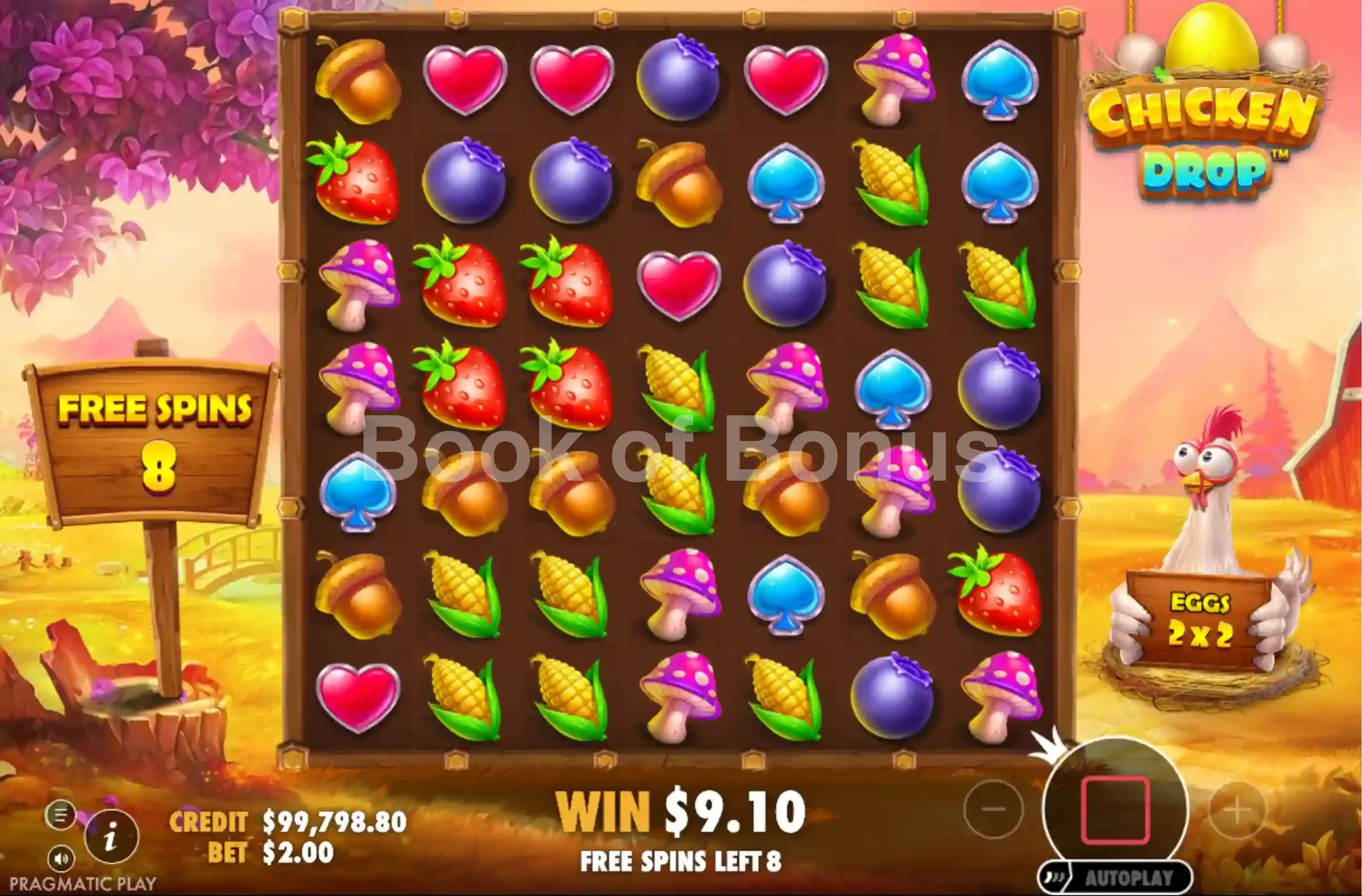 Chicken Drop par Pragmatic Play - tours gratuits