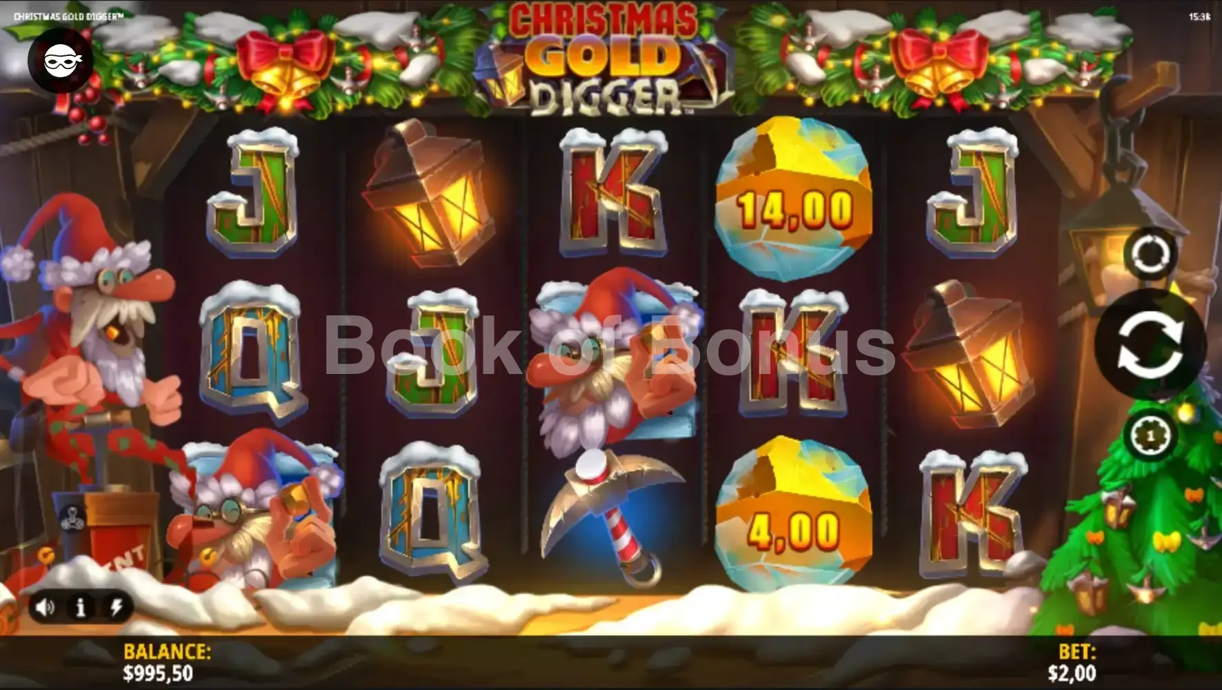 Respins dorés Christmas Gold Digger
