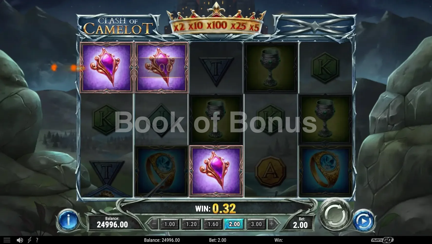 Bonus wilds Clash of Camelot