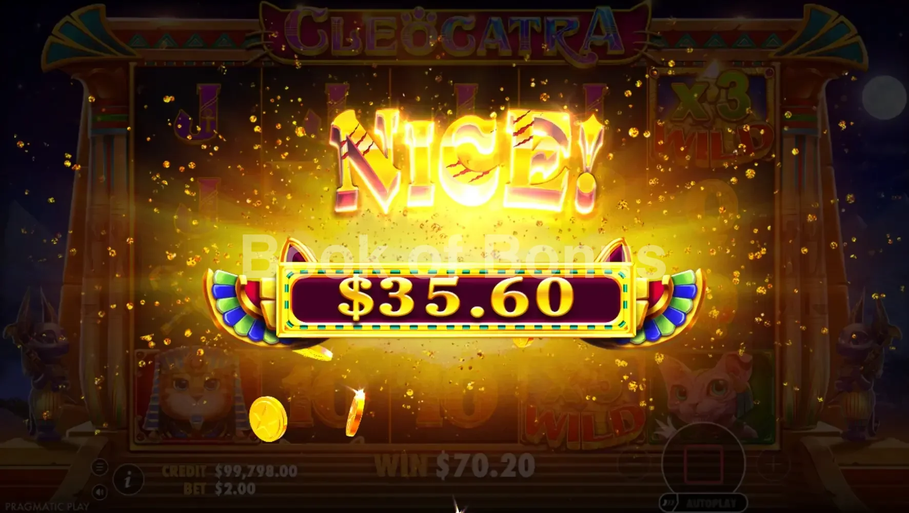 Cleocatra par Pragmatic Play - gros gain