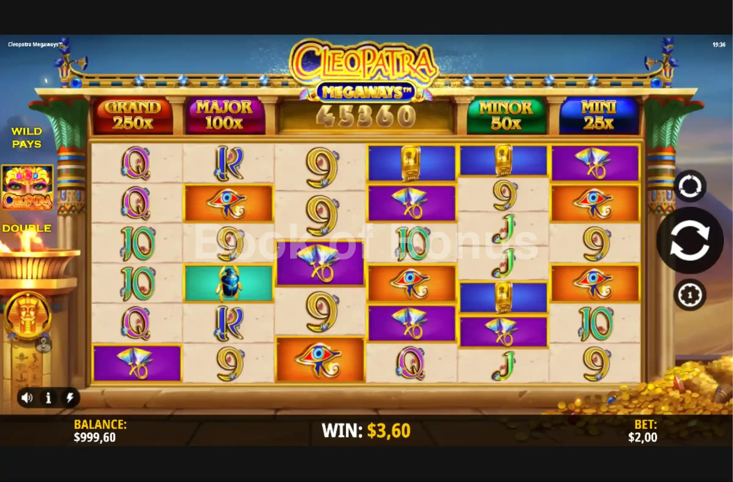 Cleopatra Megaways par iSoftBet - base game 2