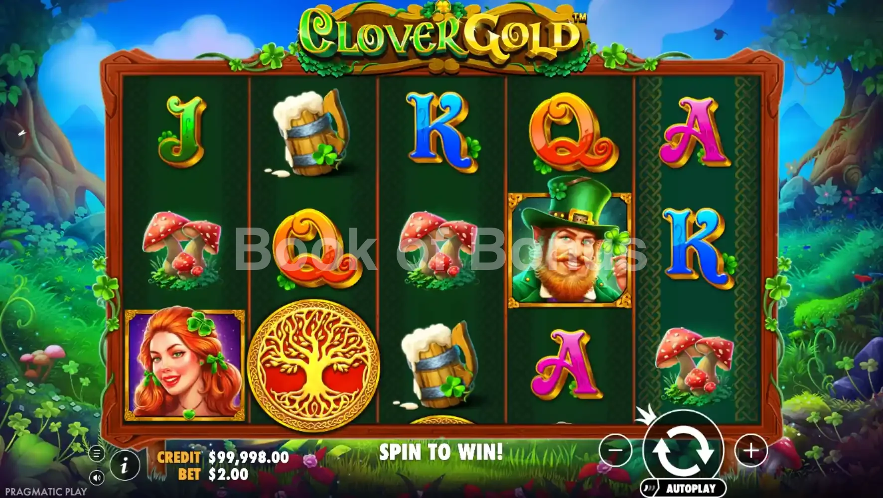 Clover Gold par Pragmatic Play - jeu de base et disposition des rouleaux