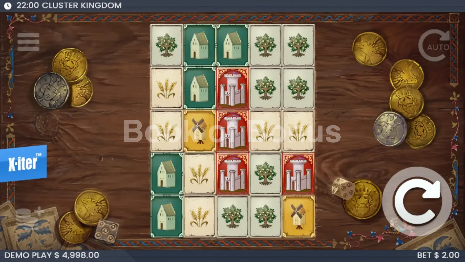 Cluster Kingdom par ELK Studios - jeu de base et disposition des rouleaux