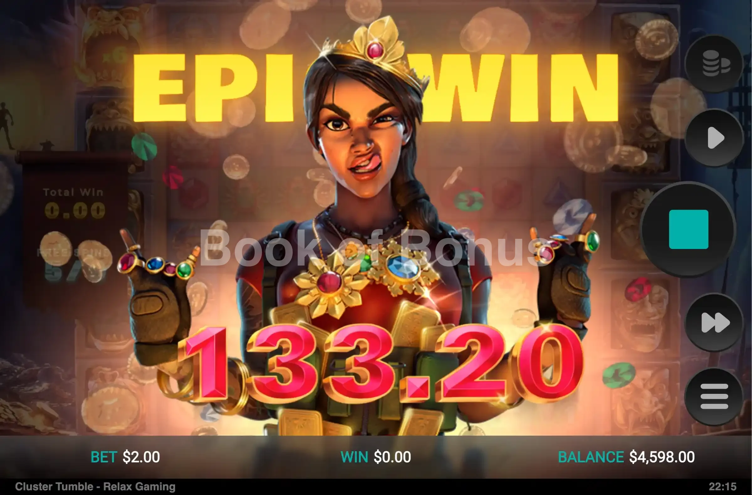 Cluster Tumble par Relax Gaming - gros gain
