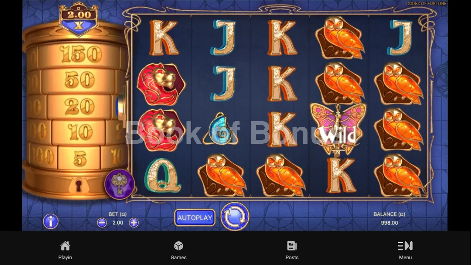 Codex of Fortune par NetEnt - jeu de base et disposition des rouleaux
