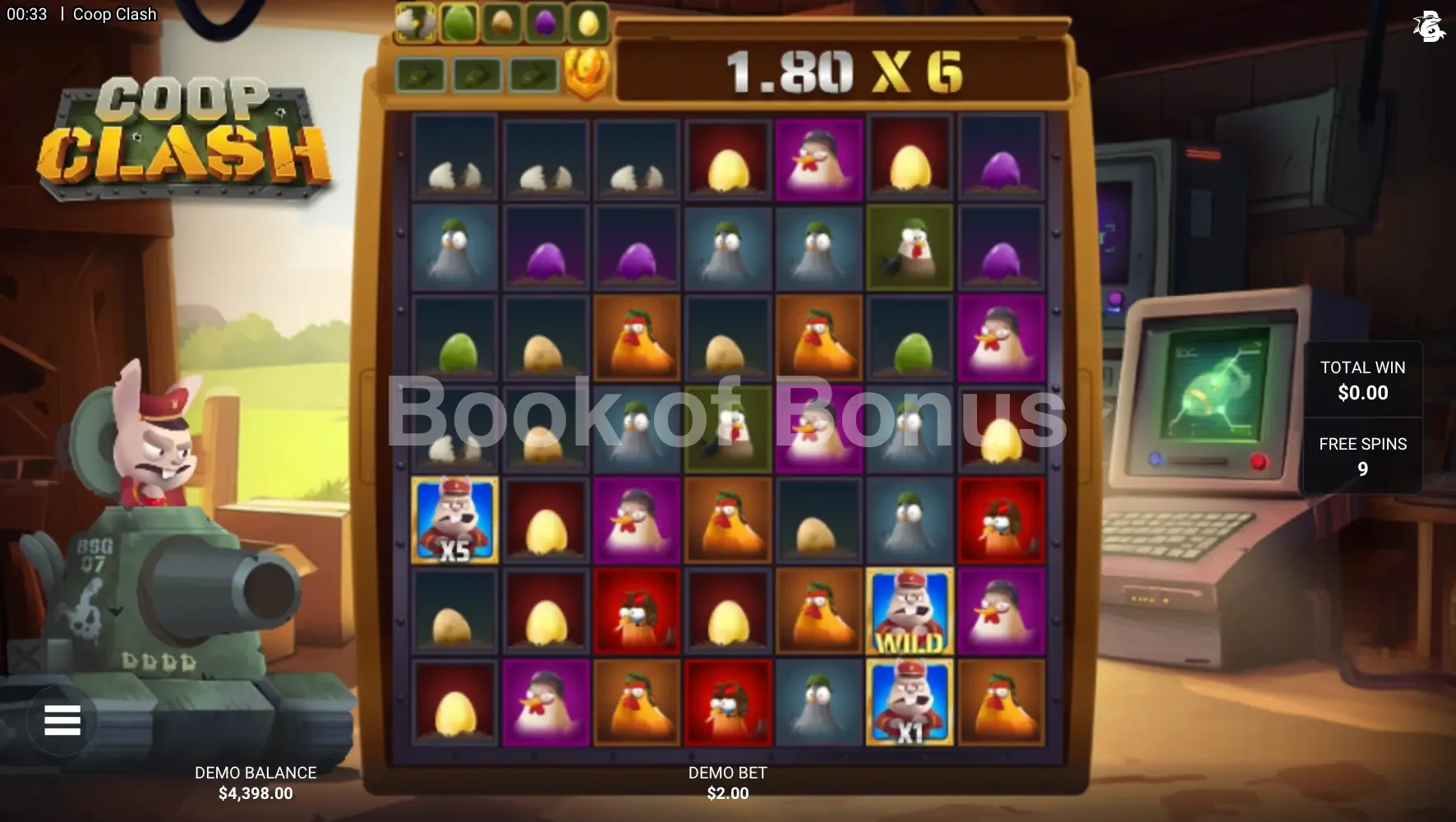 Coop Clash par Hacksaw Gaming - tours gratuits