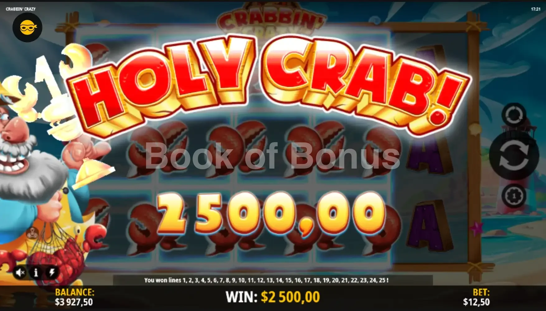 Gros gain sur Crabbin' Crazy