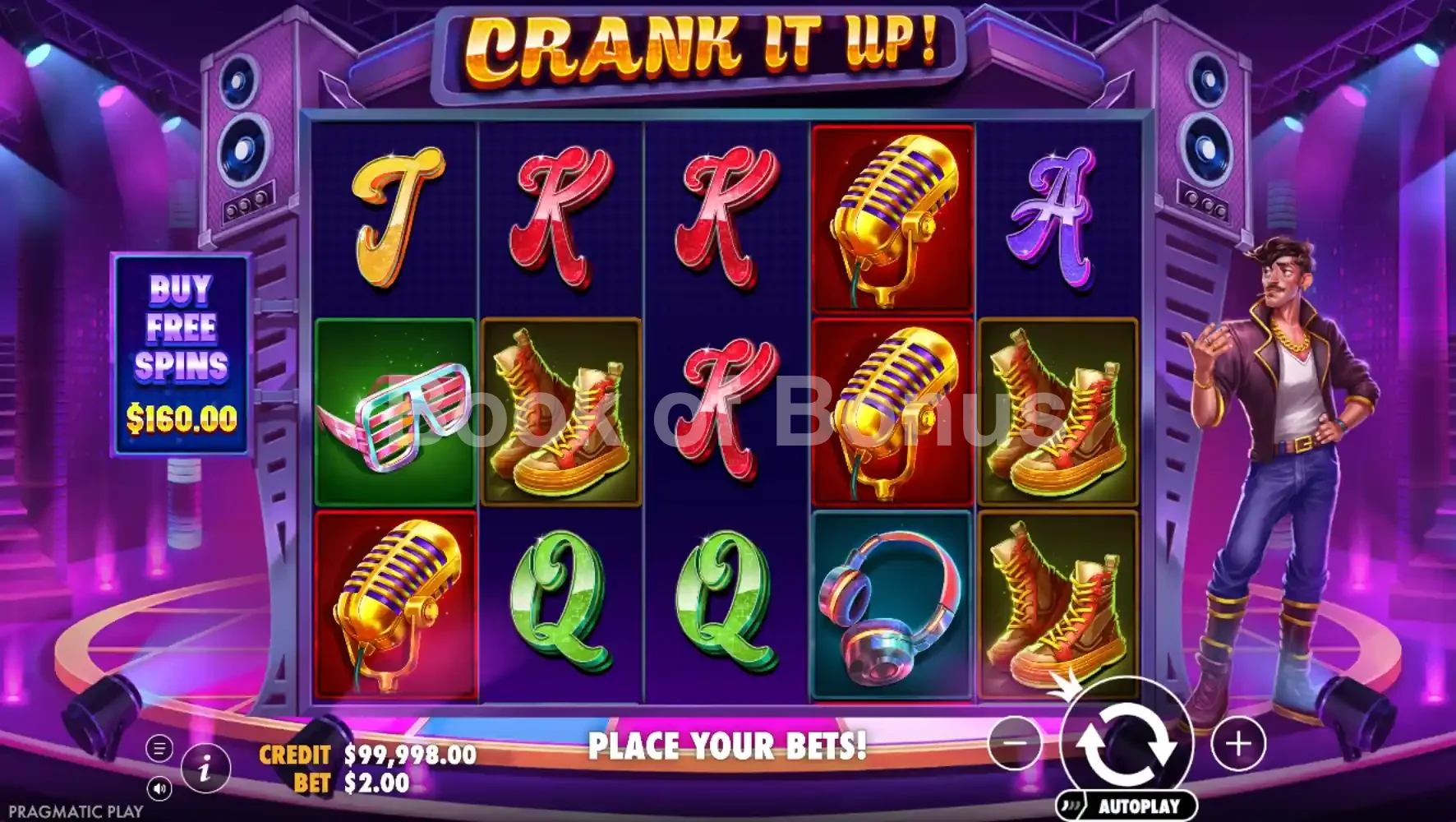 Crank It Up par Pragmatic Play - jeu de base et disposition des rouleaux