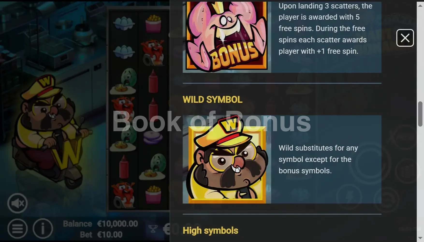 Crazy Mart Bonanza par Avatar UX - table des gains et valeurs des symboles