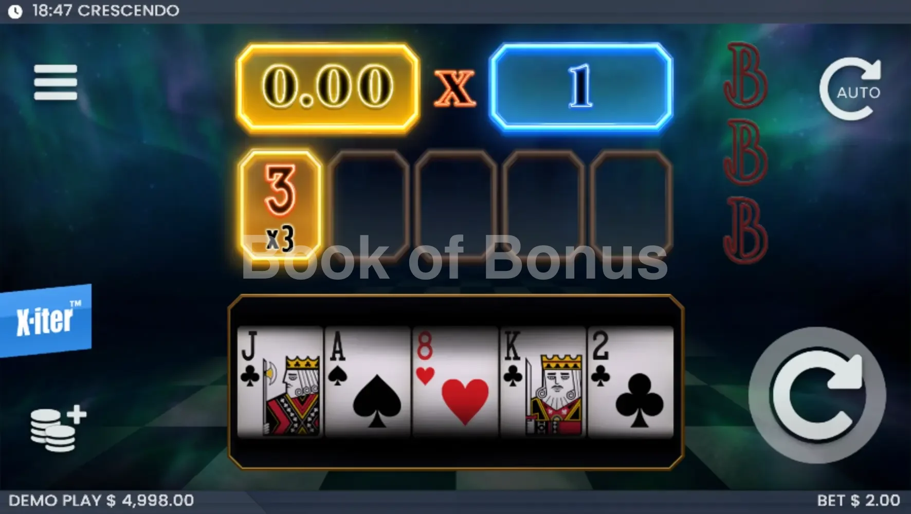 Crescendo par ELK Studios - jeu de base et disposition des rouleaux