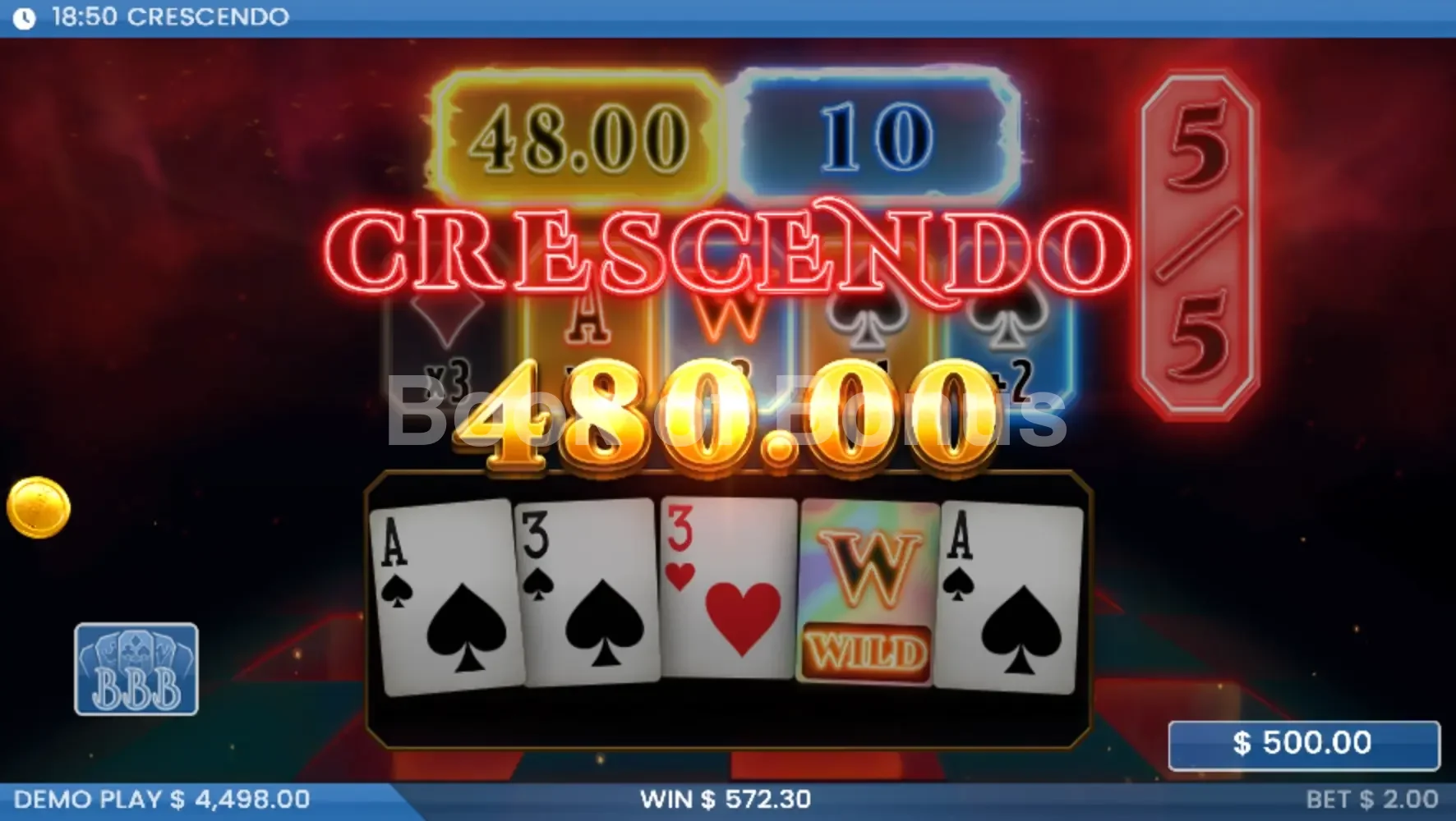 Crescendo par ELK Studios - gros gain
