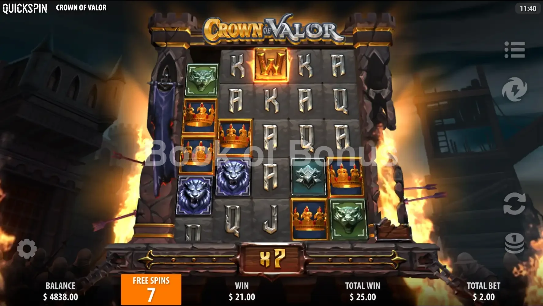 Crown of Valor par Quickspin - tours gratuits