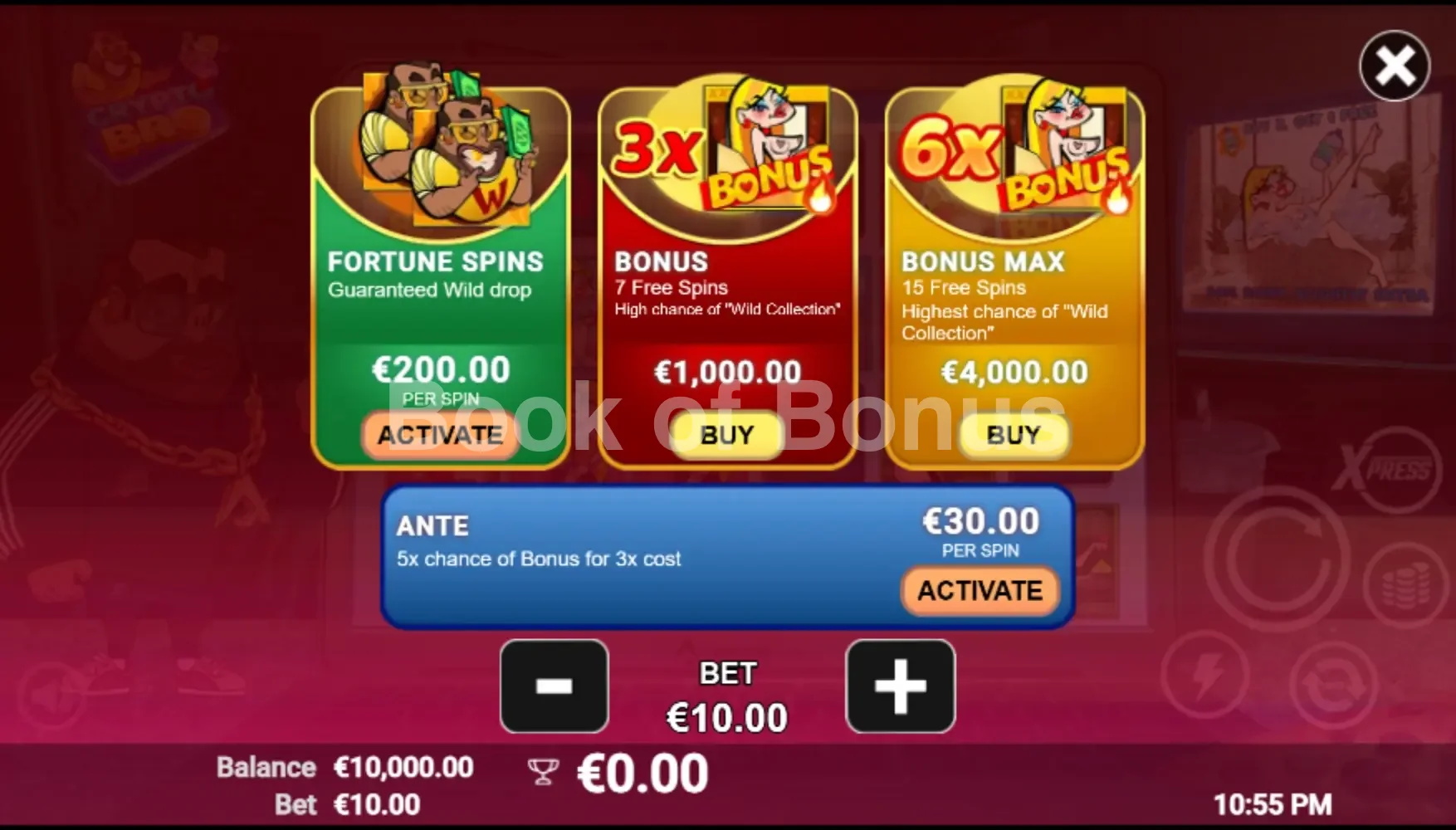 Achat de bonus Crypto Bro