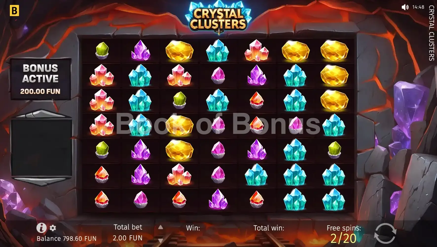 Crystal Clusters par BGaming - tours gratuits