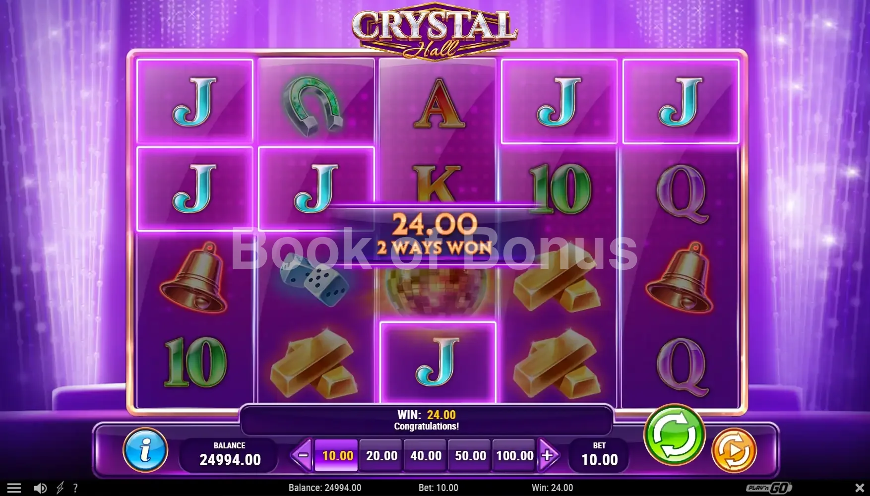 Bonus en action Crystal Hall