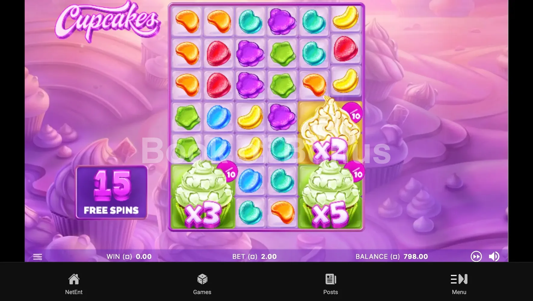 Cupcakes par NetEnt - tours gratuits